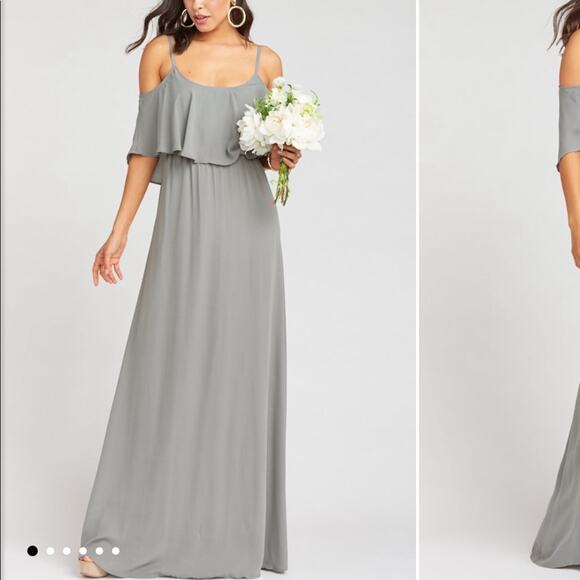 Show Me Your Mumu Caitlin Ruffle maxi gray XL NWT - Picture 1 of 10